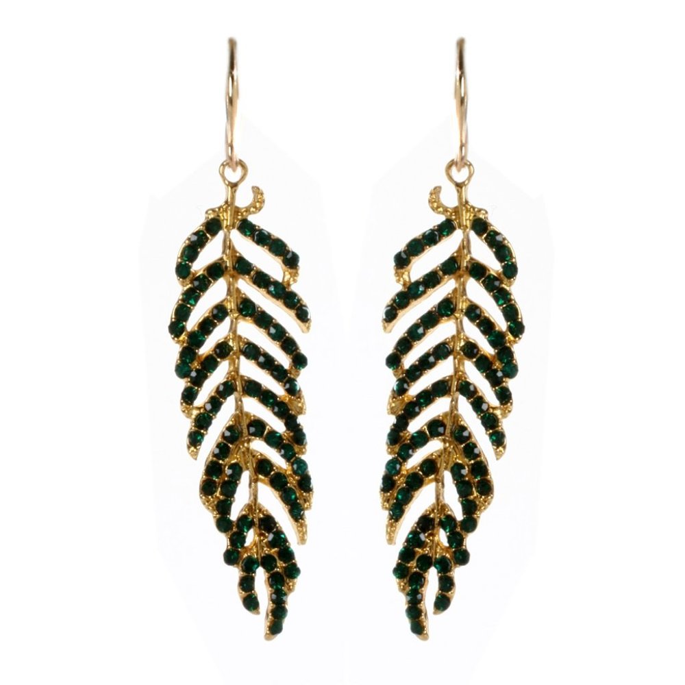 Amrita Singh Gold Sapphire Bianca Leaf Earrings Last Call